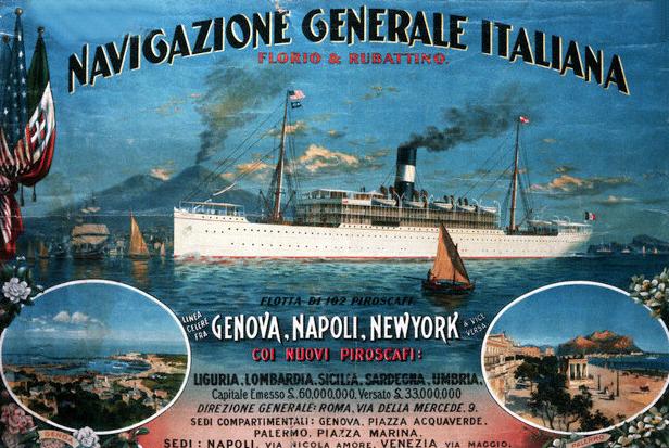 La nave SS Letimbro con cui Porfilio (poi Portfolio) raggiunse New York da Napoli nel 1988, da ragazzino di 10 anni col padre Settimio.